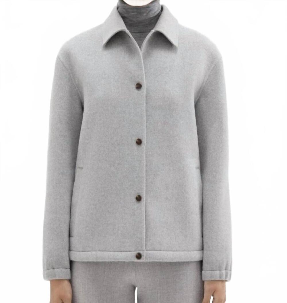 NEW THEORY coaches jacket in gray